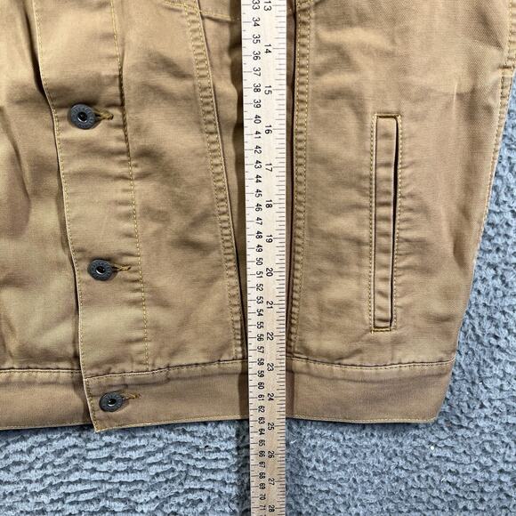 J.Crew Wallace & Barnes Duck Canvas Trucker Jacket AU671 Tan Toasted Wheat Men L - Picture 7 of 9